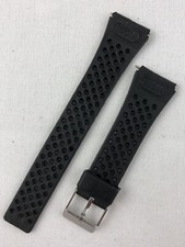 Kreisler Sport Strap Black Rubber Vintage Watch Band K-39 18mm Triathlon NOS