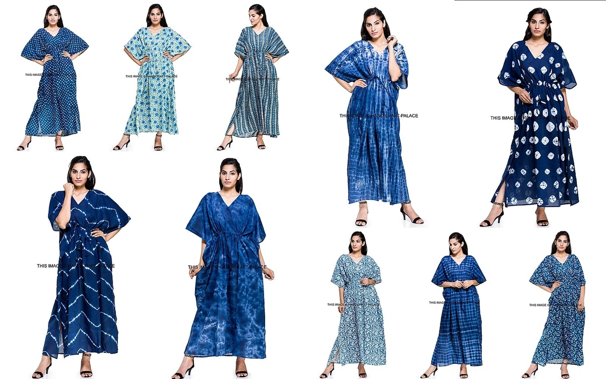 Womens Plus Size Tunic Short Kaftan Casual Kimono Dress Ladies Caftan Dress  Summer Tunic Tops Online 