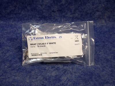 NEW Extron 70-314-23 One RJ-45 Female to Female Barrel, CAT 5e, White (BN200)