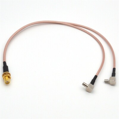 15cm Dual TS9 Male to SMA Female 1/2 RF cable Extension Coaxial Antenna Cable
