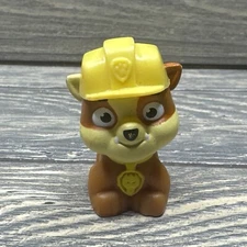 Spin Master Paw Patrol Rubble Bulldog Plastic Figure Yellow Construction Helmet