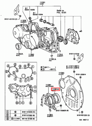 Genuine Toyota LandCruiser HJ75 2H 4.0 Diesel Rear Main Oil Crankshaft Seal - Picture 3 of 13