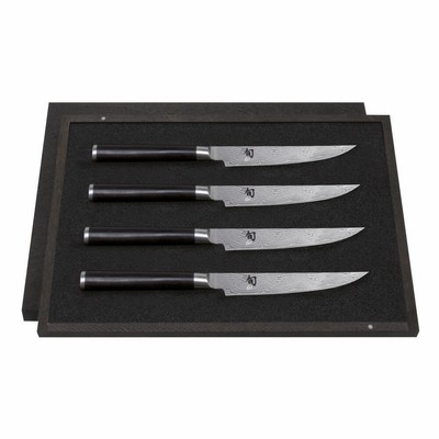Kai Shun Classic Steakmesser-Set 4er Set Messer Grillmesser Damastmesser 12 cm