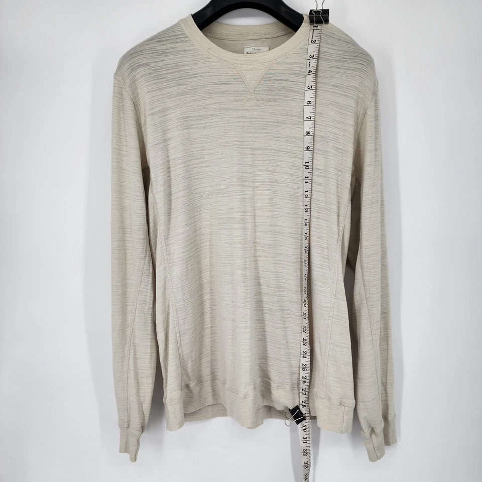 Camisa Pullover SPLENDID MILLS Para Hombre Talla XXL 2XL Marfil Manga Larga Hecha en EE. UU. Foto 4 de 4