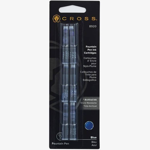 Cross Ink Cartridge Fountain Pen Refills Six Pack Home Office Student