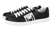 Prada Leder Downtown Sneaker - 4E3544 - Schwarz Weiss - Neu - 8 42