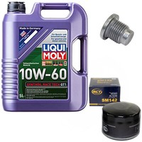 MotoröL Set 10W-60 5 Liter + ÖLfilter + Schraube FüR Dacia Logan Renault Clioiii