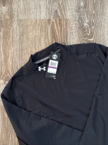 Under Armour Women's ColdGear Fitted Long Sleeve Mock Shirt 1215968-001 Black - 第 1/8 張圖片