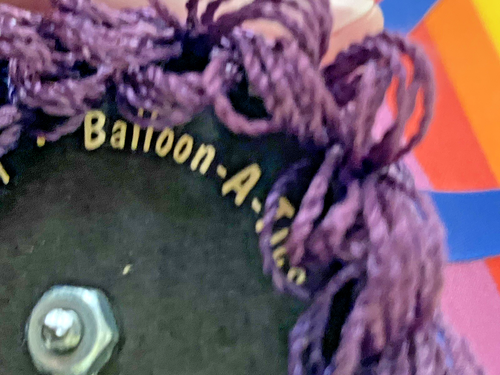 Vintage Schlegel Heißluftballon 12 Zoll Ballon-A-Tics 1983, Regenbogenmuster EUC - Bild 6 von 7