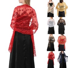 Elegant and Graceful Sheer Sequin Scarf for Weddings and Formal Events
