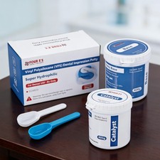 Dental Putty Fast Set VPS Dental Impression Material 400g Base  400g Catalyst 