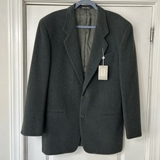 NOS Vintage EMPORIO ARMANI Green Wool Blazer 40L IT 50L Old Money Sport Coat