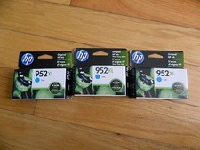 2021 LOT 3 GENUINE HP 952XL CYAN CARTRIDGES OFFICEJET PRO 8210 8720 8740 SEALED