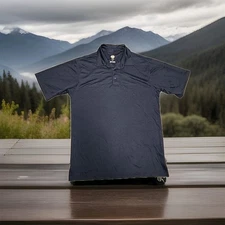 Red Kap Black Lightweight Polyester Polo Shirt Mens Medium