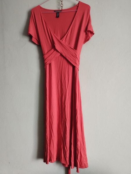Women Banana Republic Dress Coral Knit M
