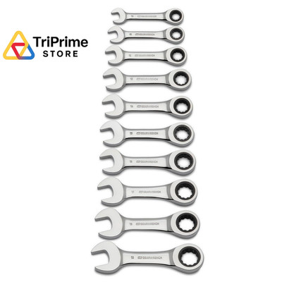GEARWRENCH 10 Piece 10mm 11mm 12mm 13mm 14mm 15mm 16mm 17mm 18mm 19mm, Silver