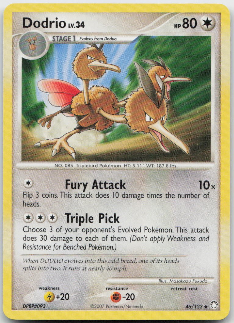 Dodrio 46/123 Uncommon Mysterious Treasures Pokemon MP