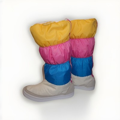 Ultra Rare Vintage Women s Adidas Moon Boots Y2K Color Block Striped Size 5.5