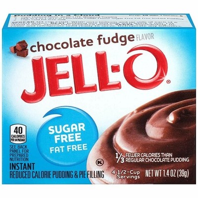 Jello Sugar Free Chocolate Fudge Instant Pudding & Pie Filling Mix
