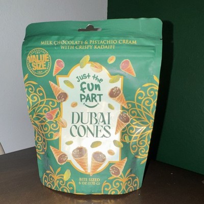 Dubai Milk Chocolate & Pistachio Cream Cone 6oz