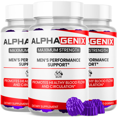 (3 Pack) AlphaGenix Male Gummys Advanced Alpha Genix Formula Vitamin 180 Gummies