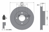 2X Pagid Bremsscheibe InnenbelüFtet Ø257Mm FüR Nissan NV200 Evalia