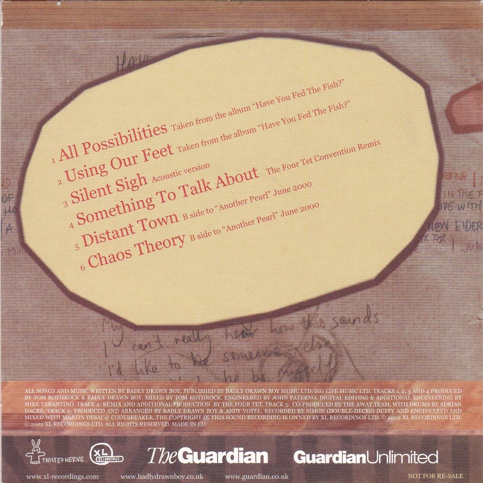 BADLY DRAWN BOY ( THE GUARDIAN Newspaper CD ) - Bild 2 von 3