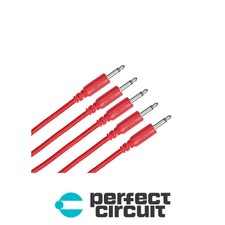 LMNTL 3.5mm Braided Cable 5-pk 48IN Red EURORACK - NEW - PERFECT CIRCUIT