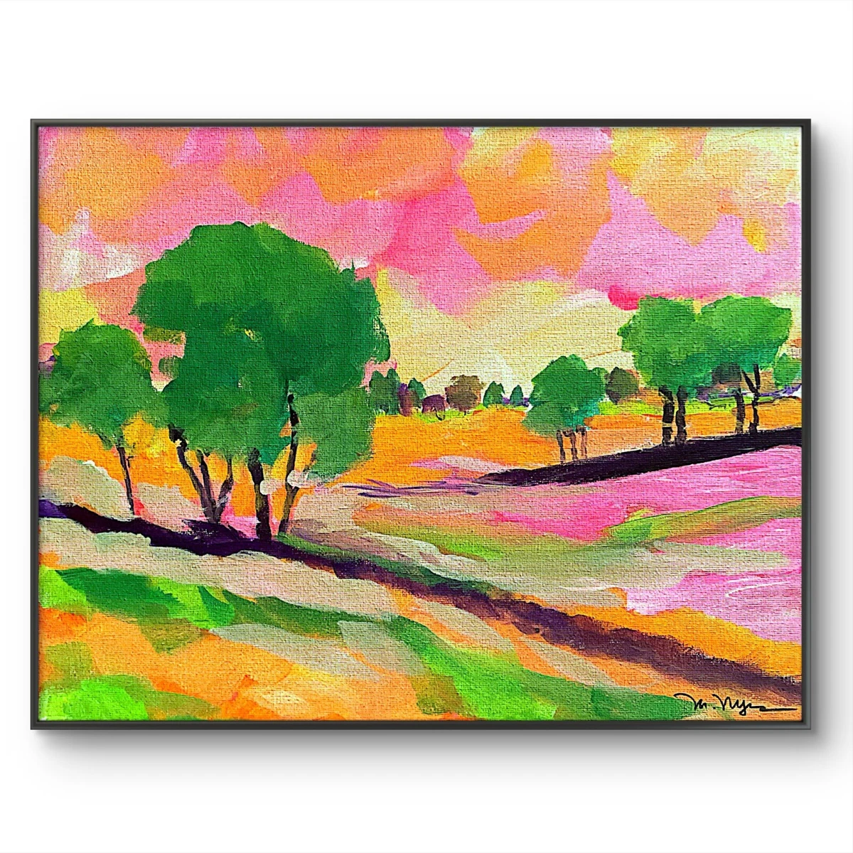 帆布抽象艺术风景画| eBay