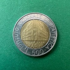 500 Lire 1996 Italien 70 Jahre Nationales Institut für Statistik | KM# 181