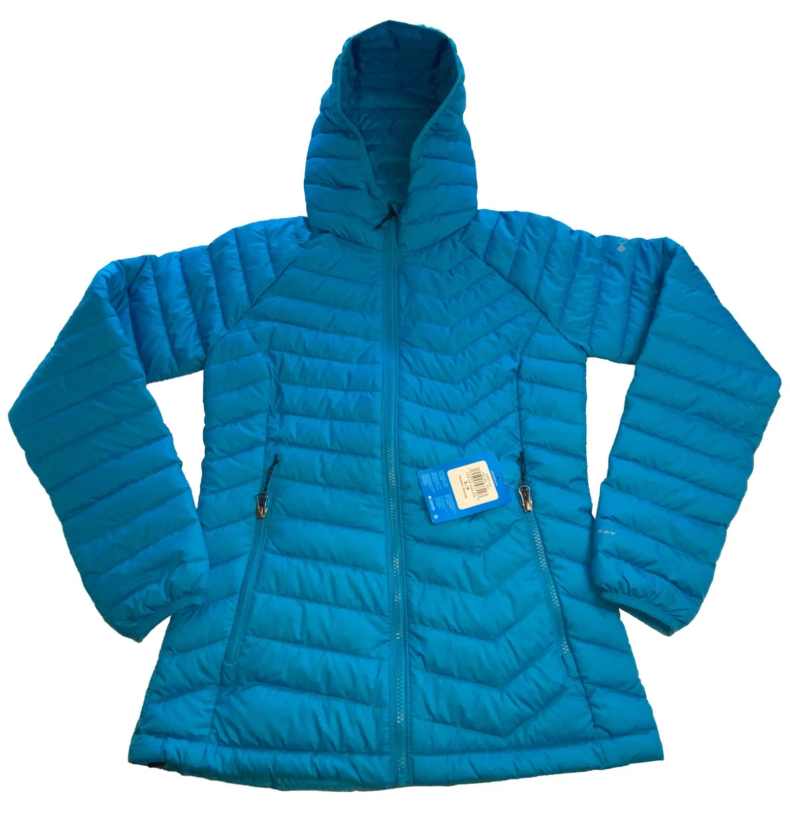 Columbia Jacket W's SMALL Powder Lite II Hooded Omni Heat Thermal Reflective NWT