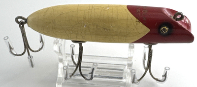 Vintage South Bend Bass Oreno Fishing Lure Gold Eyes Rare Old Red