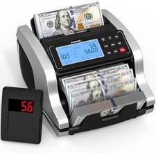 Money Counter Machine with Value Count, UV/MG/IR/MT/DD Counterfeit Bill Detectio