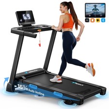 MERACH Folding Treadmill with 2.5HP Motor, 7.5 MPH Speed, 15% Auto Incline,