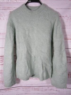 & Other Stories Women's Green Mohair Wool Blend Pullover Sweater Size XS