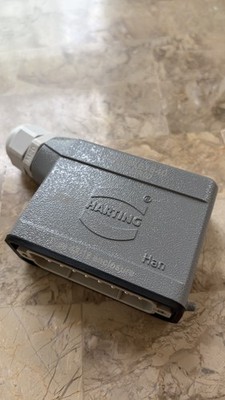 Harting Housing Han16A-GS-M20 19200161540 with insert male 16-pin 