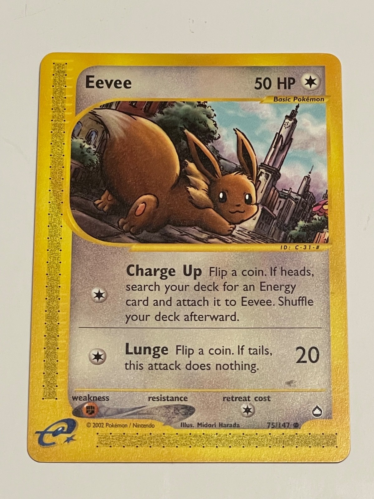 Eevee - Aquapolis 75/147 2002 - E Reader - Pokémon TCG - WOTC - NM