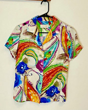 Jams World Aloha Style Camp Shirt - Women Size Extra Small
