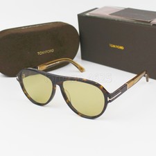 Tom Ford Quincy TF1080 Havana Frame Light Green Lens 59-13 Sunglasses With Case