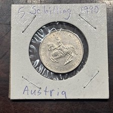 Republik Osterreich Austrian 5 Schilling 1990 AU