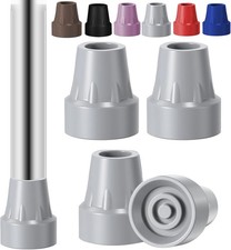 4 Pack Replacement Rubber Cane Tips 3/4 Inch Heavy Duty Rubber Crutch Tips Non.