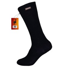 HANDMADE ANDEAN ALPACA OVER THE CALF BLACK SOCKS