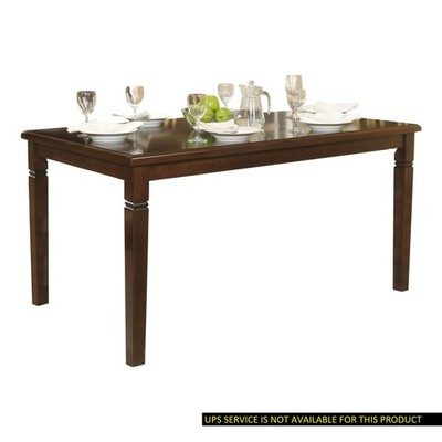 Espresso Finish Transitional Style 1pc Dining Table Oak Veneer Wood Casual Din