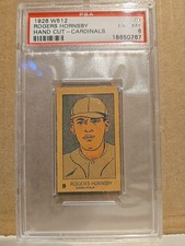 1926 W512 Hand Cut Strip Card: #9 Rogers Hornsby PSA 6 EX-MT 0767