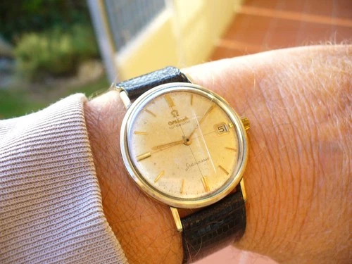 Vintage OMEGA SEAMASTER AUTOMATIC 34mm Working Gold Watch Nice and Rare.