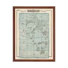 Old Map of Kandiyohi County, MN 1874 - Vintage Minnesota Art