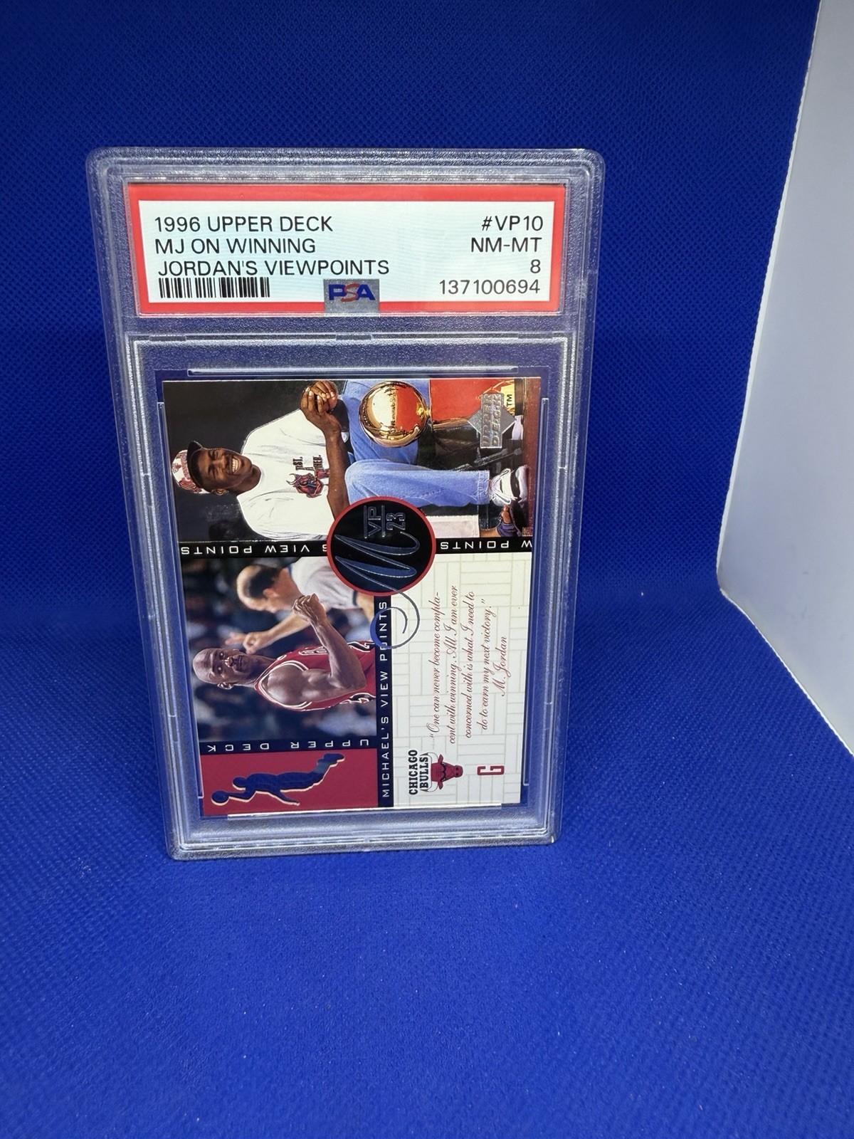 1996 Upper Deck Michael Jordan ViewPoints Die-Cut PSA 8 NM-MINT Bulls #VP10