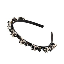 Black Fashion Butterfly Hairband with Clips Braided Headband Double Bangs