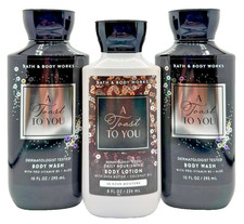 NEW Bath  Body Works Lot of 3 Bottles A Toast To You Body Wash Lotion 8 10 oz