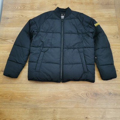 Barbour International Cluny Quilt Puffer Jacket Herren XL Black Fibredown